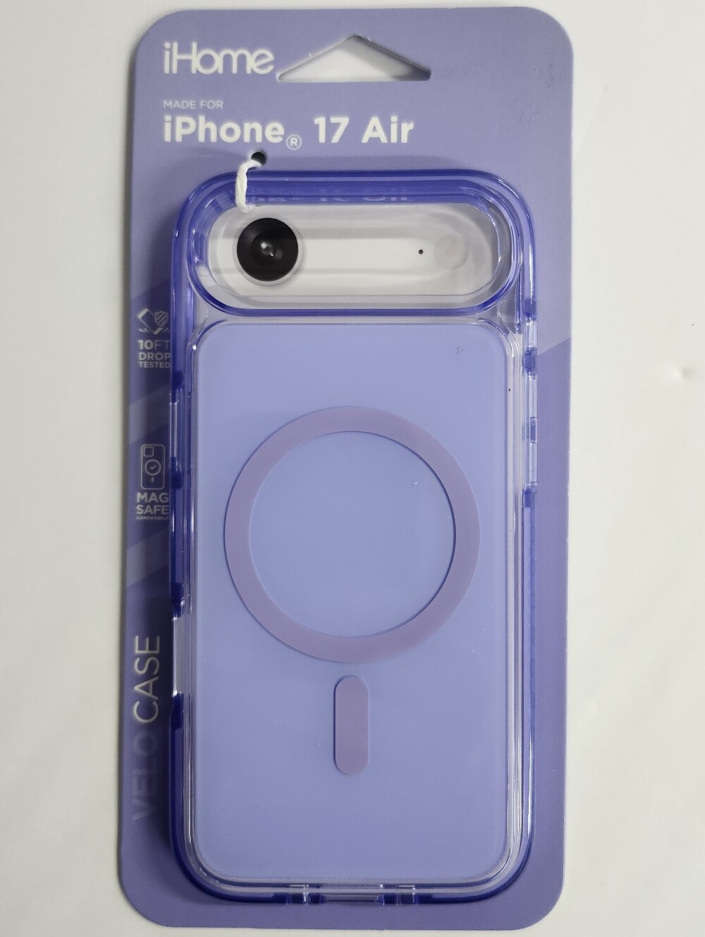iHome Magsafe Velo Case for iPhone 17 Air, Shockproof, MagSafe Comp, Purple